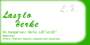 laszlo herke business card